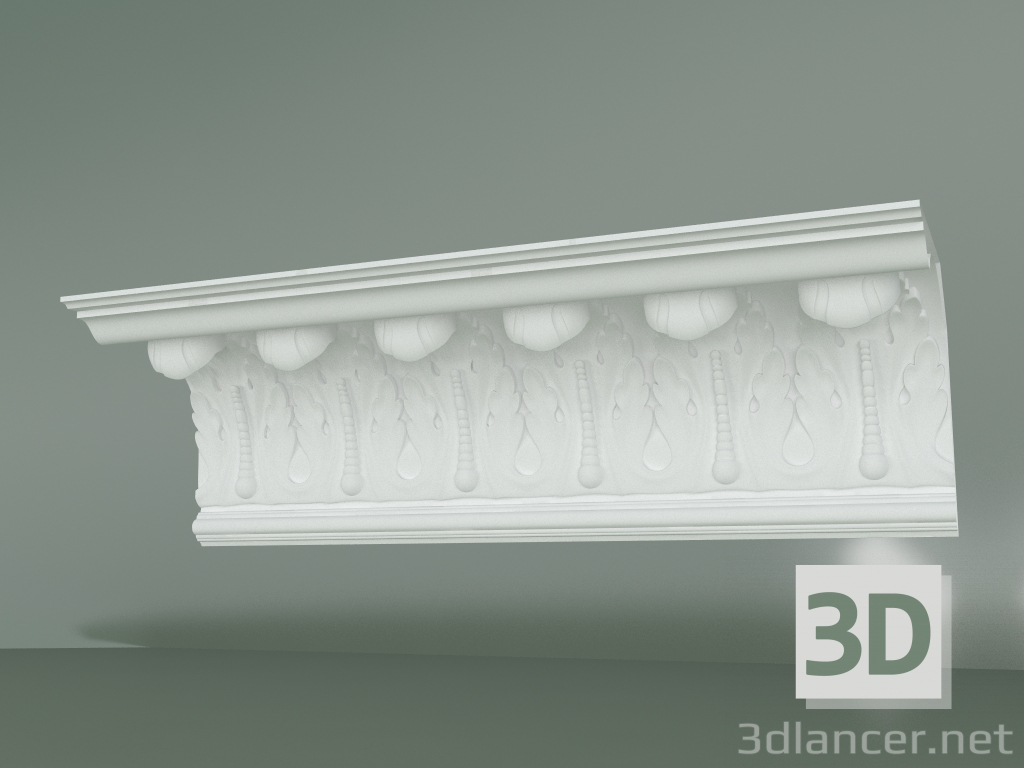 Modelo 3d Cornija de gesso pré-fabricada KM002-5 - preview