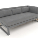 3d model Modular sofa, section 1 right (Anthracite) - preview