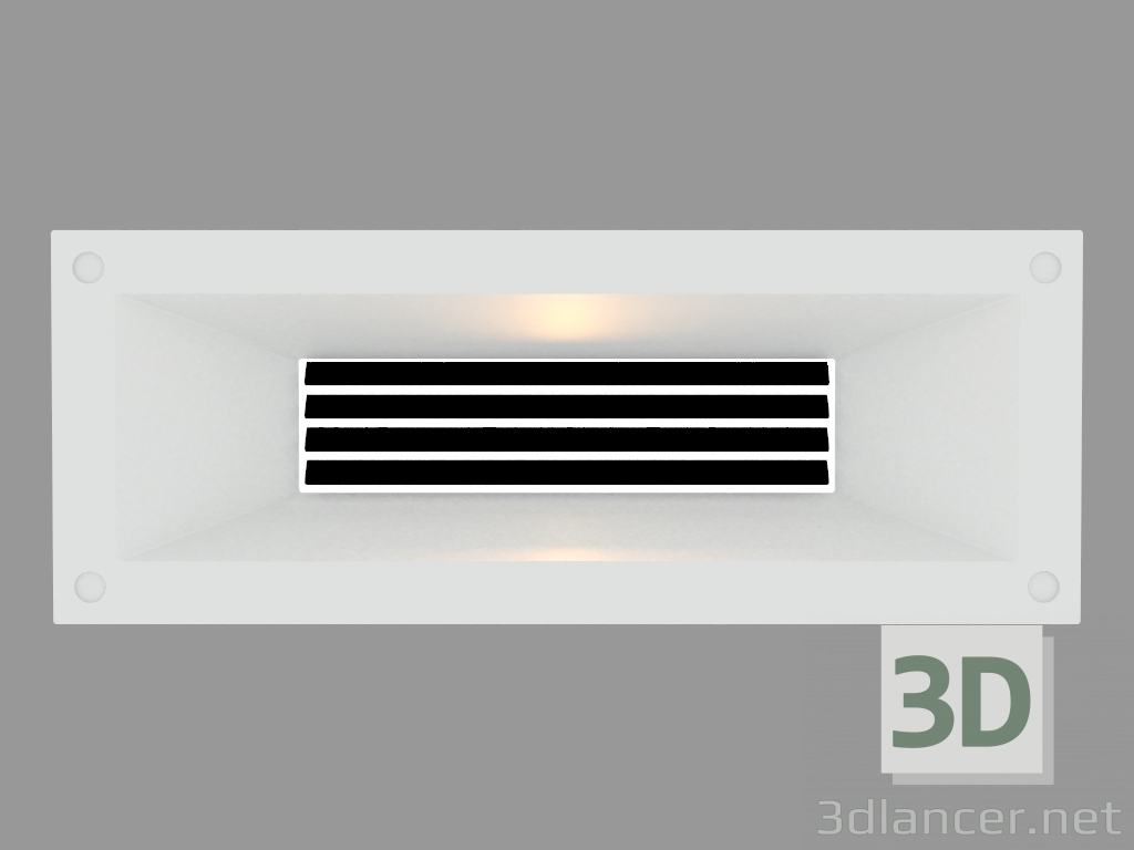 3d model Luz empotrada en la pared MEGALINK HORIZONTAL WITH GRID (S4699) - vista previa