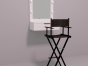 Makeup mirror and makeup chair