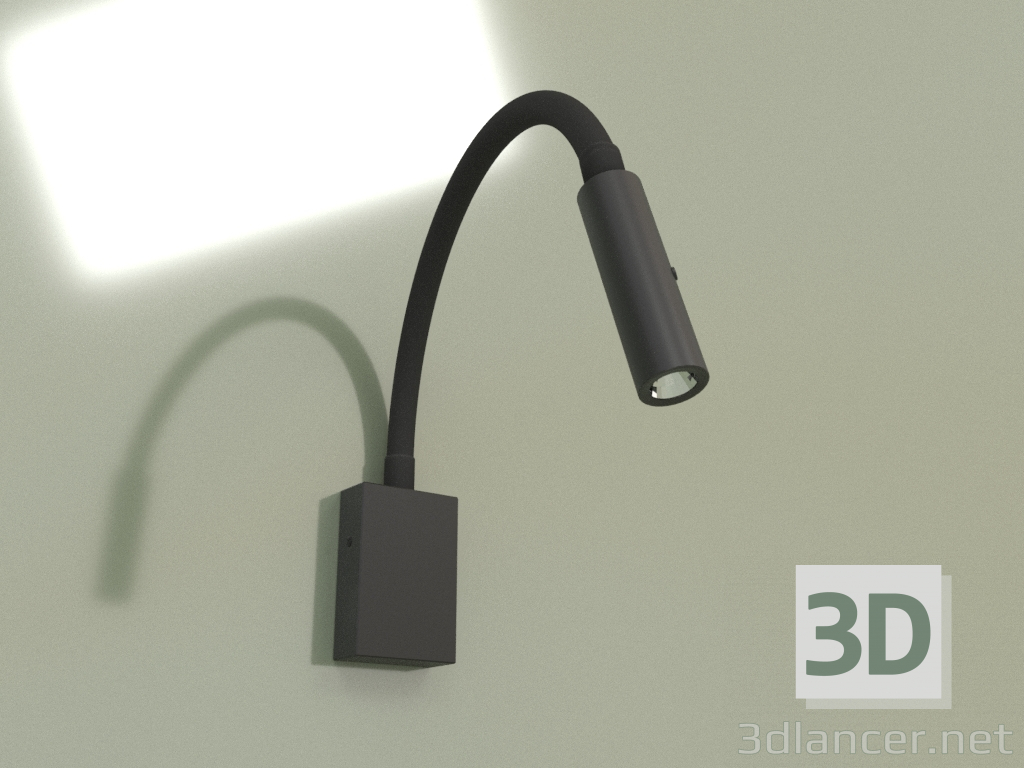 modello 3D Lampada da parete READER SNAKE 3200K BK 15016 - anteprima