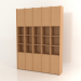 3d model Modular rack ST 07 (1908х409х2600, wood mahogany veneer) - preview