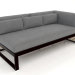 3d model Modular sofa, section 1 right (Black) - preview