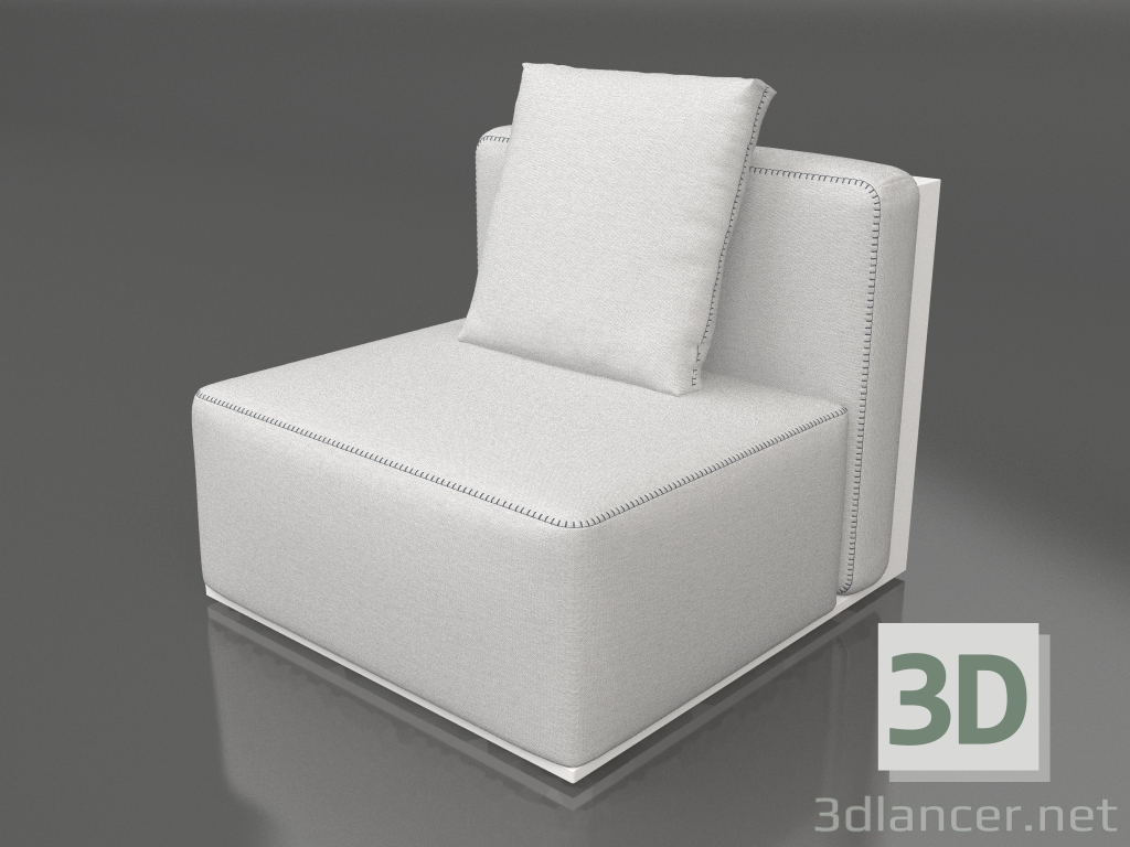 Modelo 3d Módulo sofá, seção 3 (branco) - preview