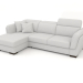 3d model Kelly sofa with ottoman (Aura 01) - preview