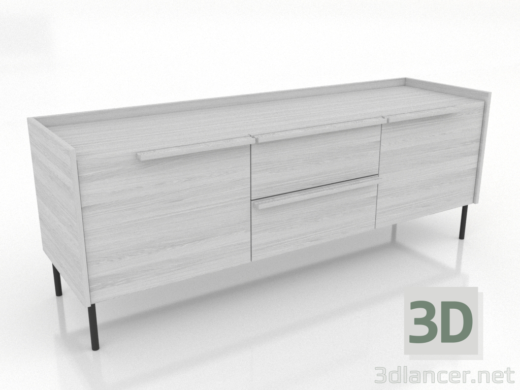 3d модель Тумба ТВ 3 1500 мм (білий RAL 9010) – превью 3d модель Тумба ТВ 3 1500 мм (білий RAL 9010) – превью