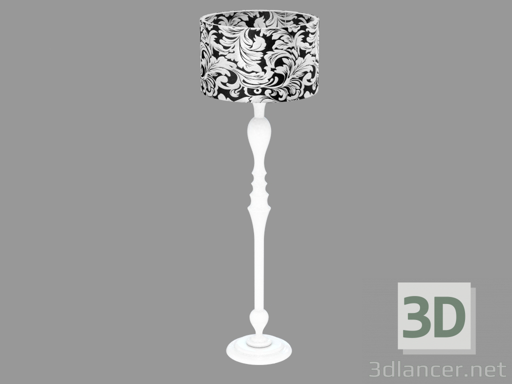 modello 3D Lampada da terra con paralume - anteprima