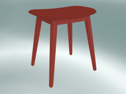 Faserhocker mit Holzgestell (Dusty Red)