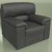 3d model Sillón Ella (cuero negro) - vista previa