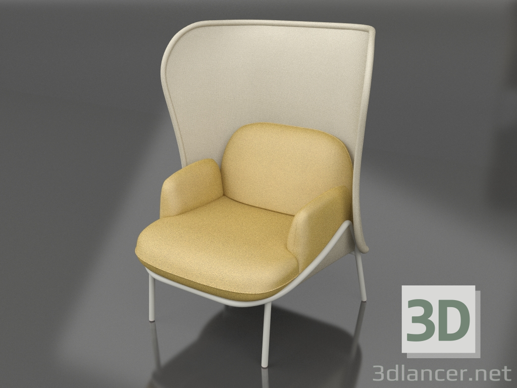 modello 3D Poltrona Mesh MF1D - anteprima