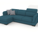 3d model Kelly sofa with ottoman (Aura 18) - preview