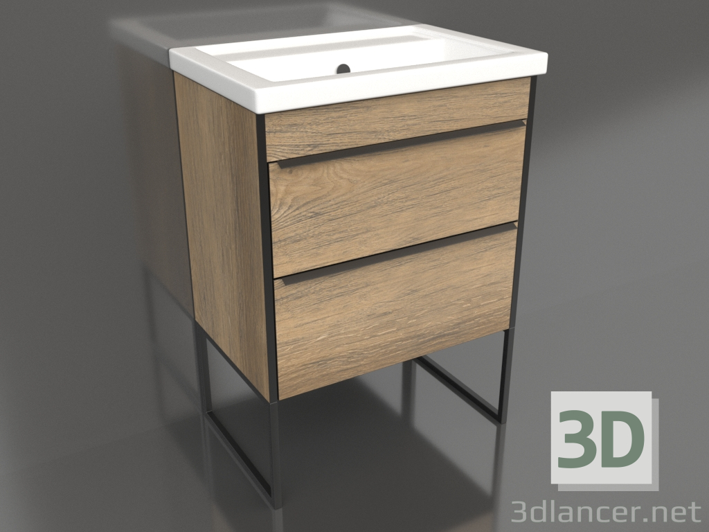 3d model Mueble de suelo 60 cm (FRG0106DB+FRGN380) - vista previa