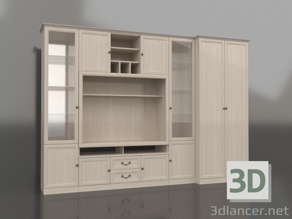 3d model Gabinetes (composición 2) - vista previa