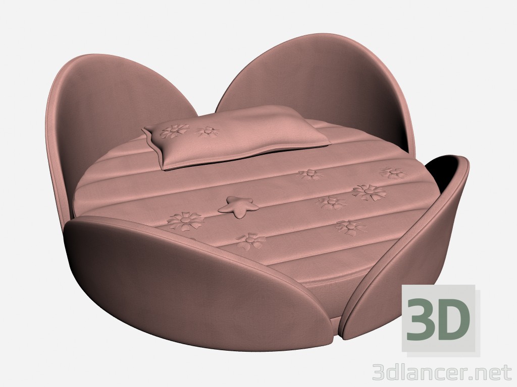 3d model Cama redonda FELIX bebé LETTO - vista previa