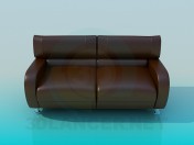 Brown leather sofa