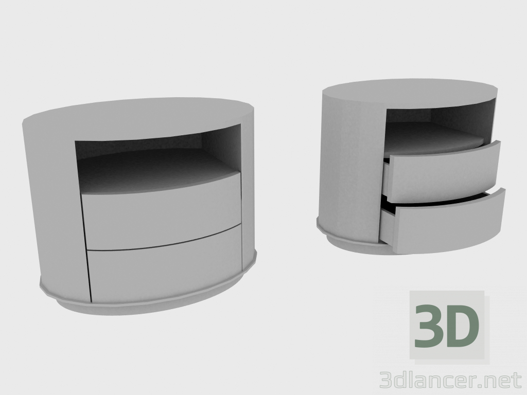 Modelo 3d Mesa de cabeceira ELISE (72X52XH56) - preview