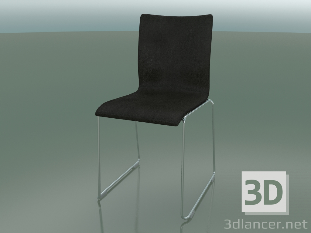 3d model Leather upholstered chair (107) - preview