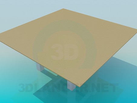 3d model Big table - preview