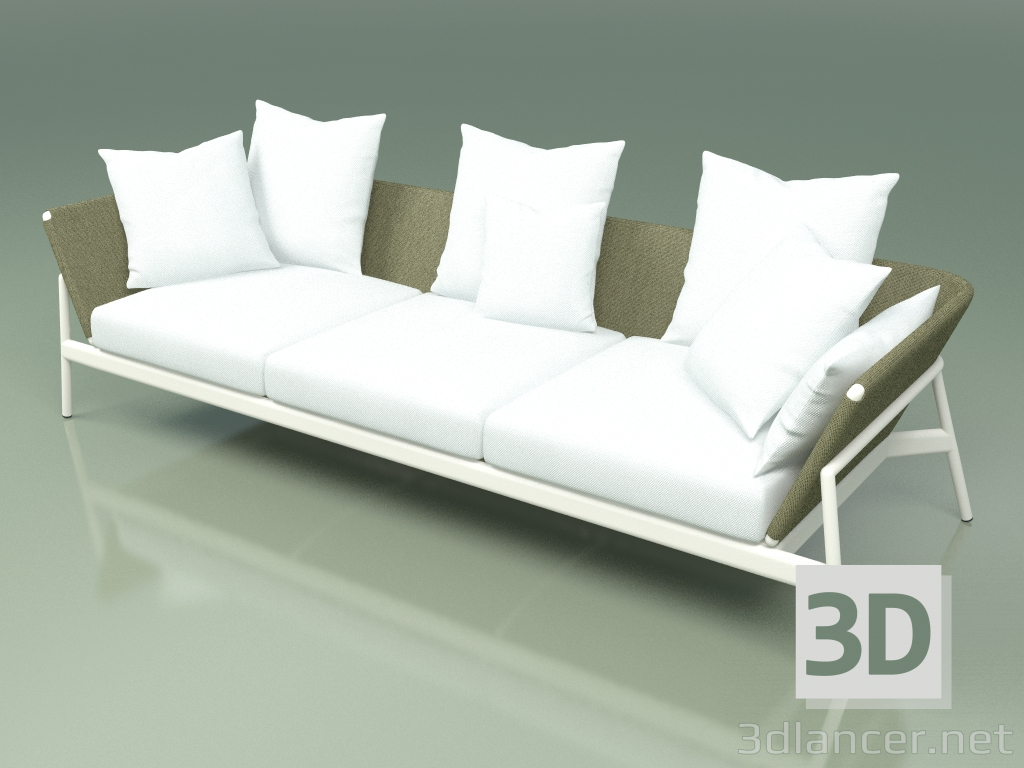 3d model Sofá 003 (Metal Milk, Batyline Olive) - vista previa