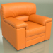 modèle 3D Fauteuil Ella (Cuir Orange) - preview