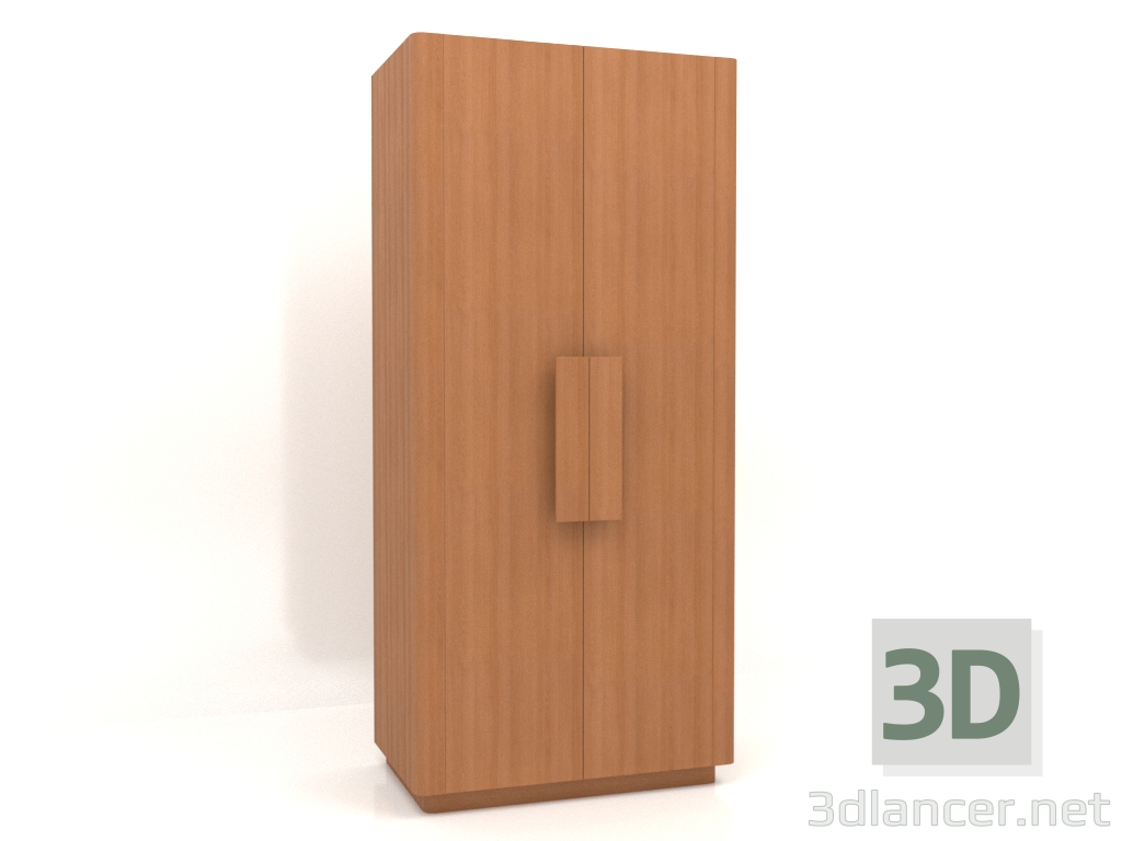 3d model Armario MW 04 madera (opción 1, 1000x650x2200, rojo madera) - vista previa