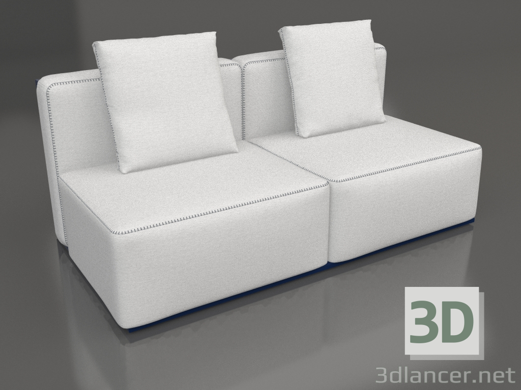 3d model Módulo sofá, sección 4 (Azul noche) - vista previa