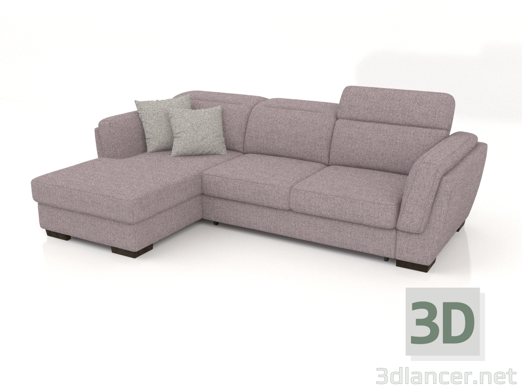 modèle 3D Canapé Kelly avec pouf (Baqueria 9) - preview