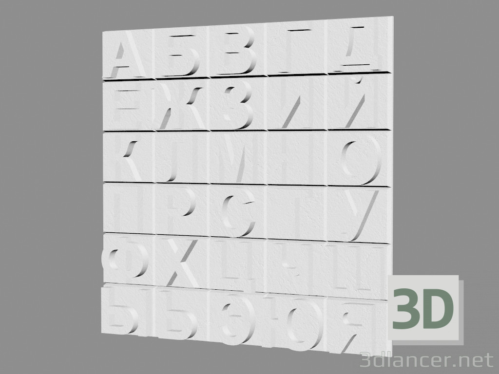 3d model Gypsum wall panel (art. 1013) - preview