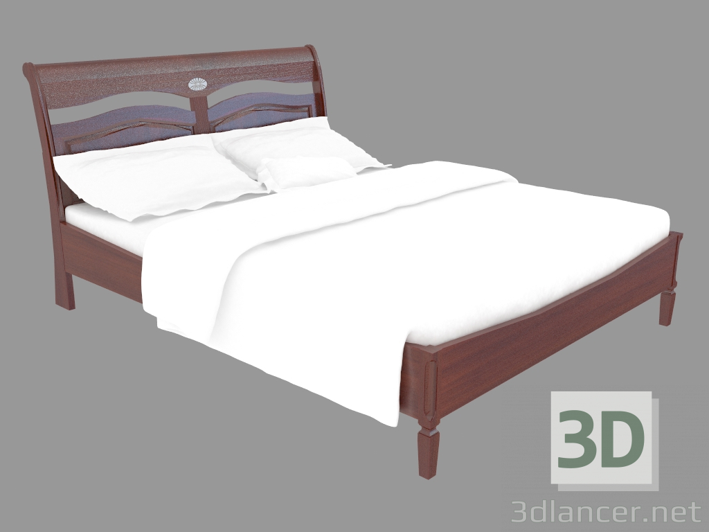 modèle 3D Un lit double dans FS2203s de style classique (166x220x107) - preview