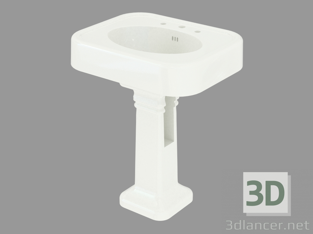 Modelo 3d lavatório azuis - preview