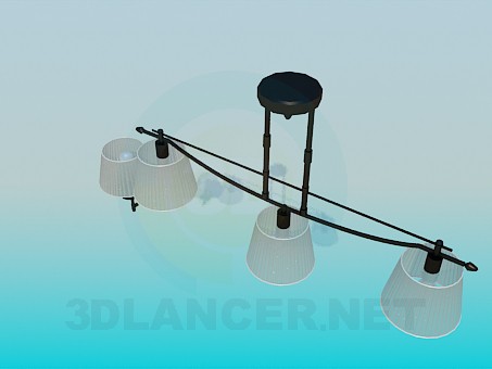 3d model Soportes de lámpara y pared incluidos - vista previa