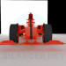 Modelo 3d Carro de corrida - preview