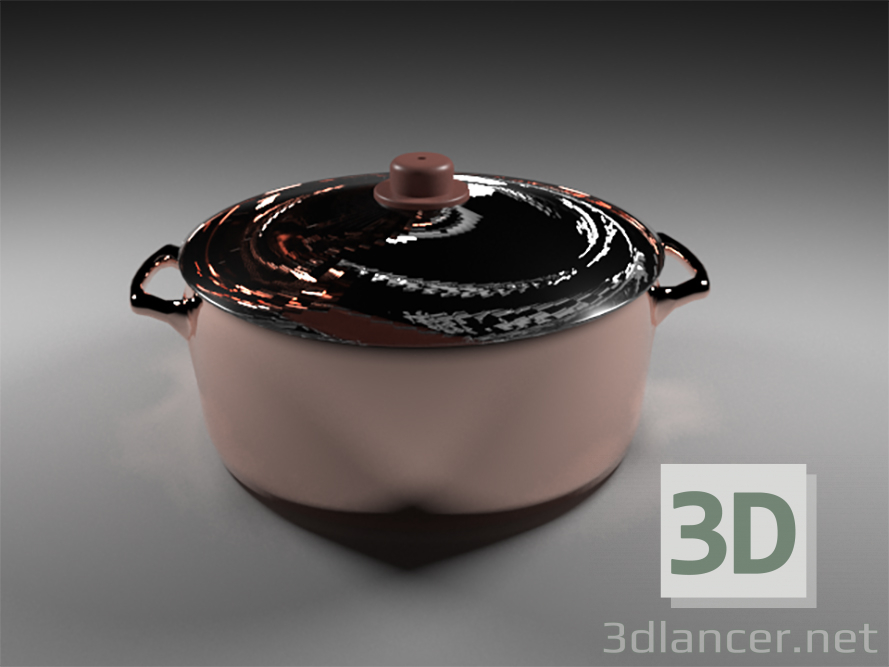 3d модель Кастрюля – превью