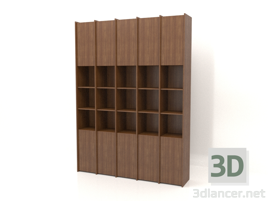 modello 3D Scaffalatura modulare ST 07 (1908х409х2600, legno marrone chiaro) - anteprima