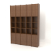 3d model Modular rack ST 07 (1908х409х2600, wood brown light) - preview