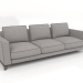 3D Modell 3-Sitzer-Sofa (B129) - Vorschau