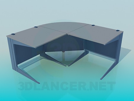 3D Modell Ecktisch - Vorschau