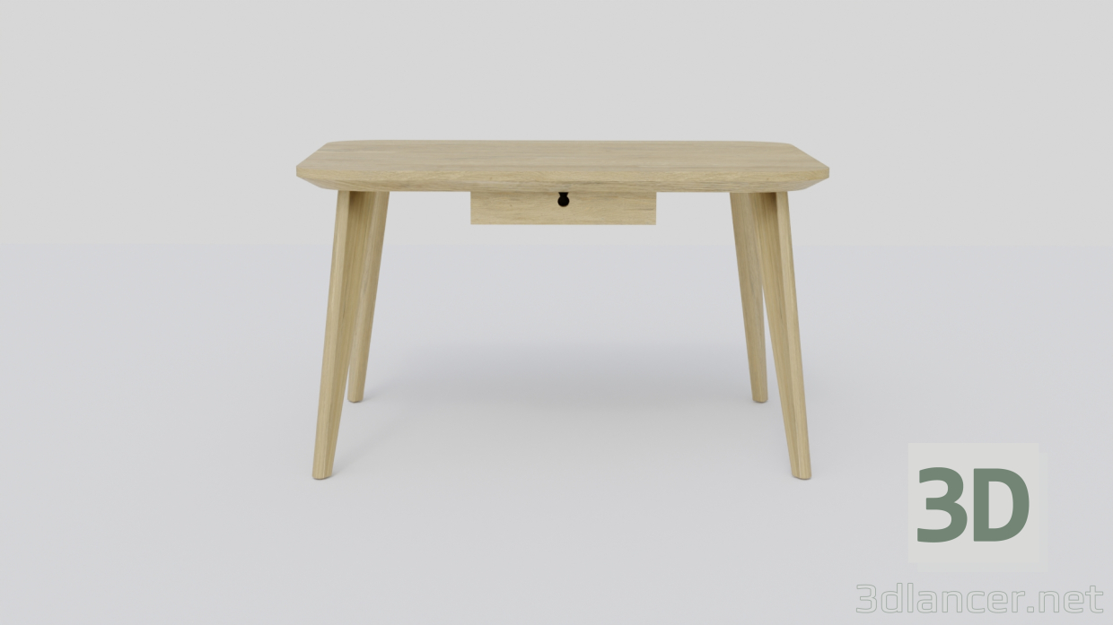 modèle 3D de Écrit / ordinateur / coiffeuse LISABO (IKEA) acheter - rendu