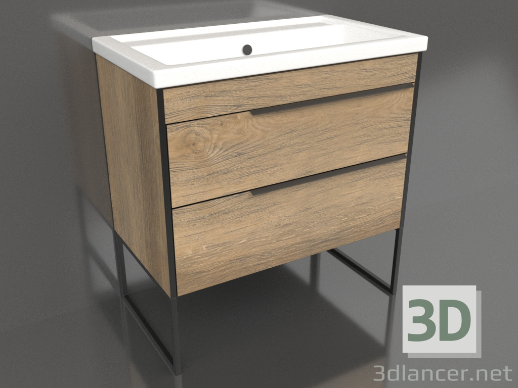 3d model Floor cabinet 80 cm (FRG0108DB+FRGN440) - preview