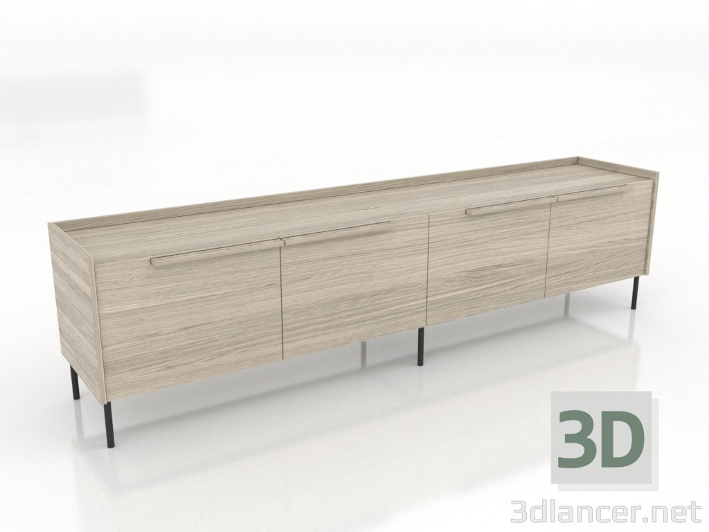 modèle 3D Meuble TV 1 LARGE 2200 mm (chêne éclairci) - preview modèle 3D Meuble TV 1 LARGE 2200 mm (chêne éclairci) - preview