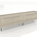 modello 3D Mobile TV 1 GRANDE 2200 mm (rovere schiarito) - anteprima