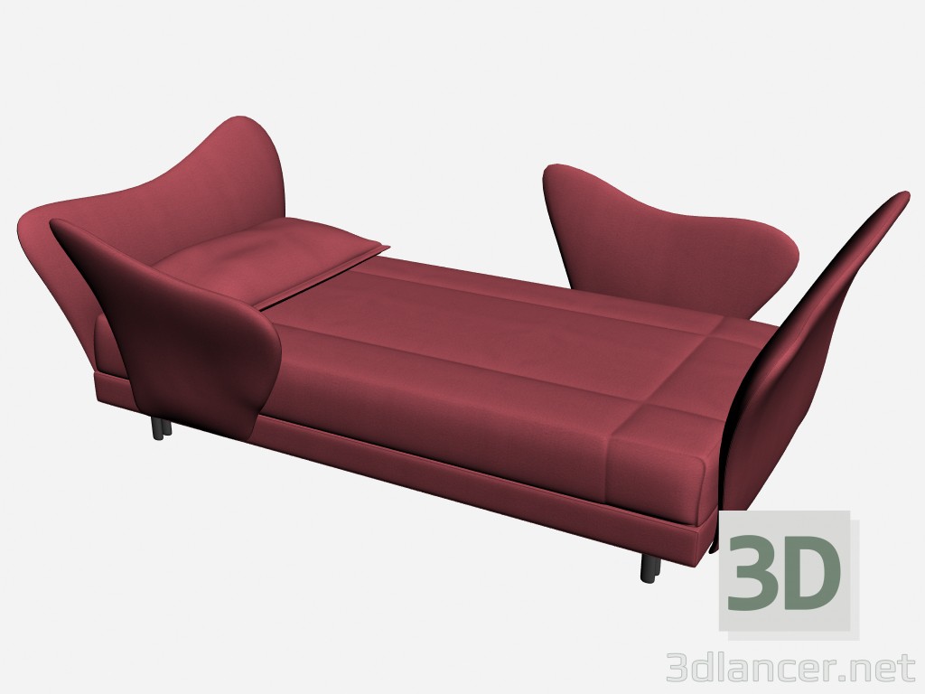 3d model Cuna flor LETTO de bebé - vista previa