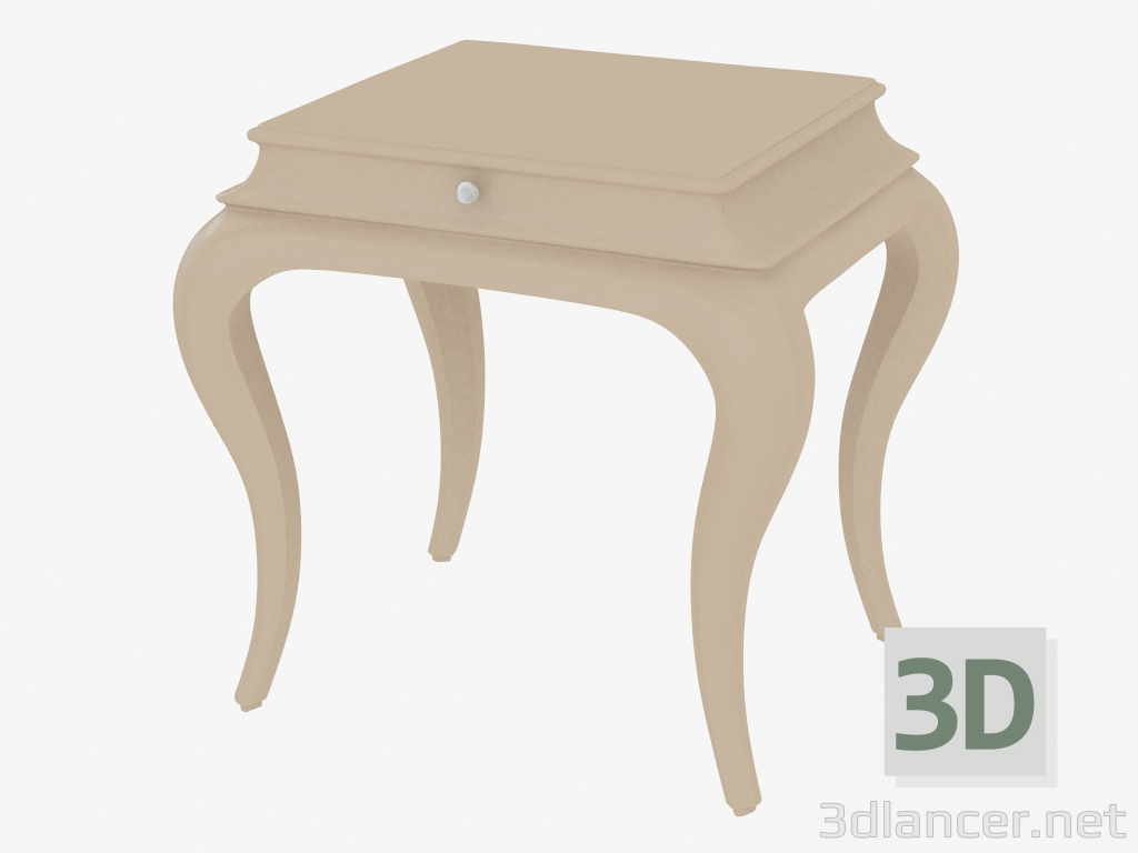 Modelo 3d Mesa de cabeceira com pernas altas - preview