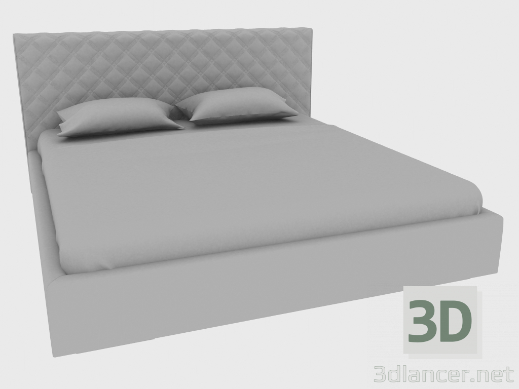 3d model Cama doble HELMUT BED 180 (203x225xh106) - vista previa