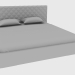 modèle 3D Lit double HELMUT BED 180 (203x225xh106) - preview