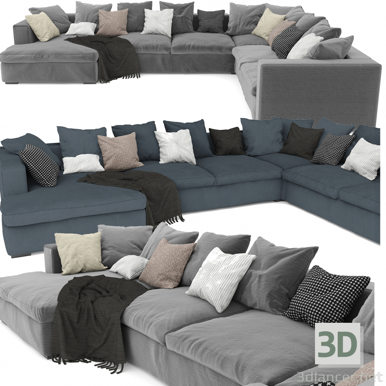 modello 3D di Divano Cenova comprare - rendering