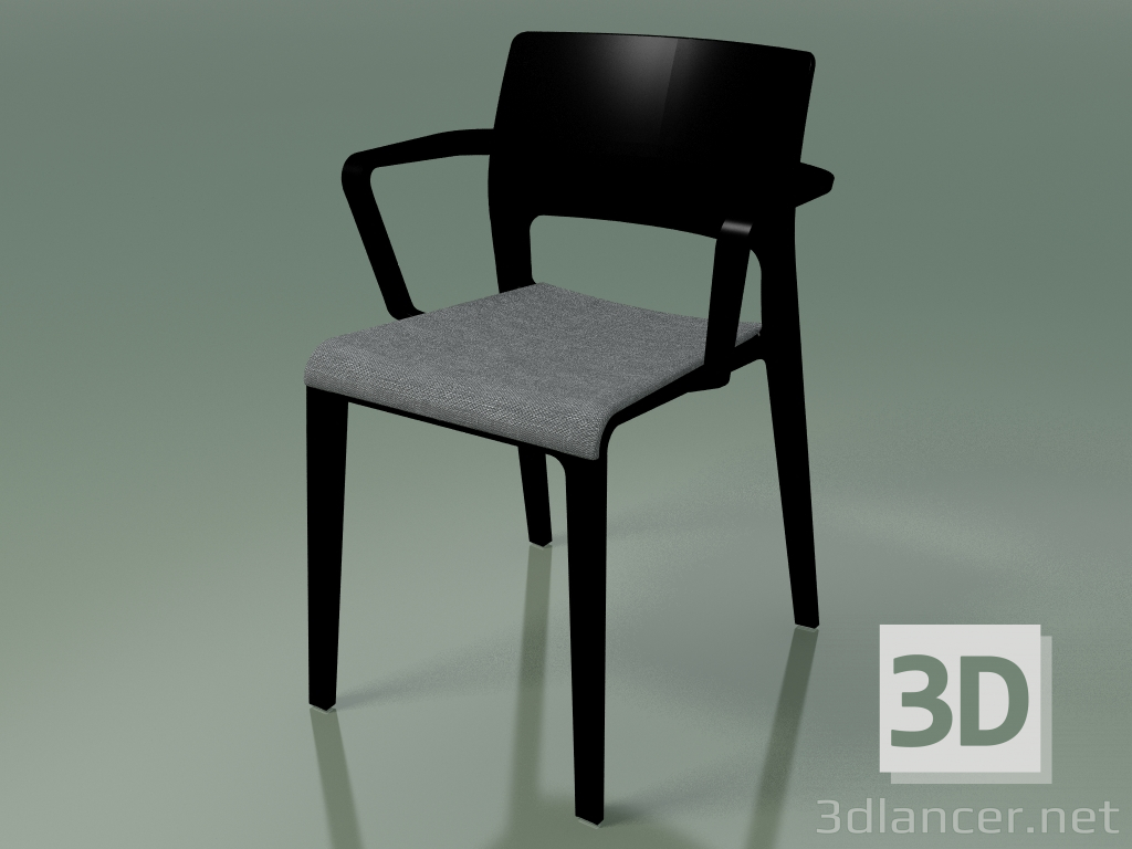 3d model Silla con reposabrazos y tapizado 3606 (PT00006) - vista previa