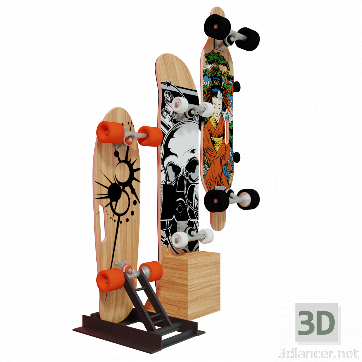 Skateboard 3D-Modell kaufen - Rendern