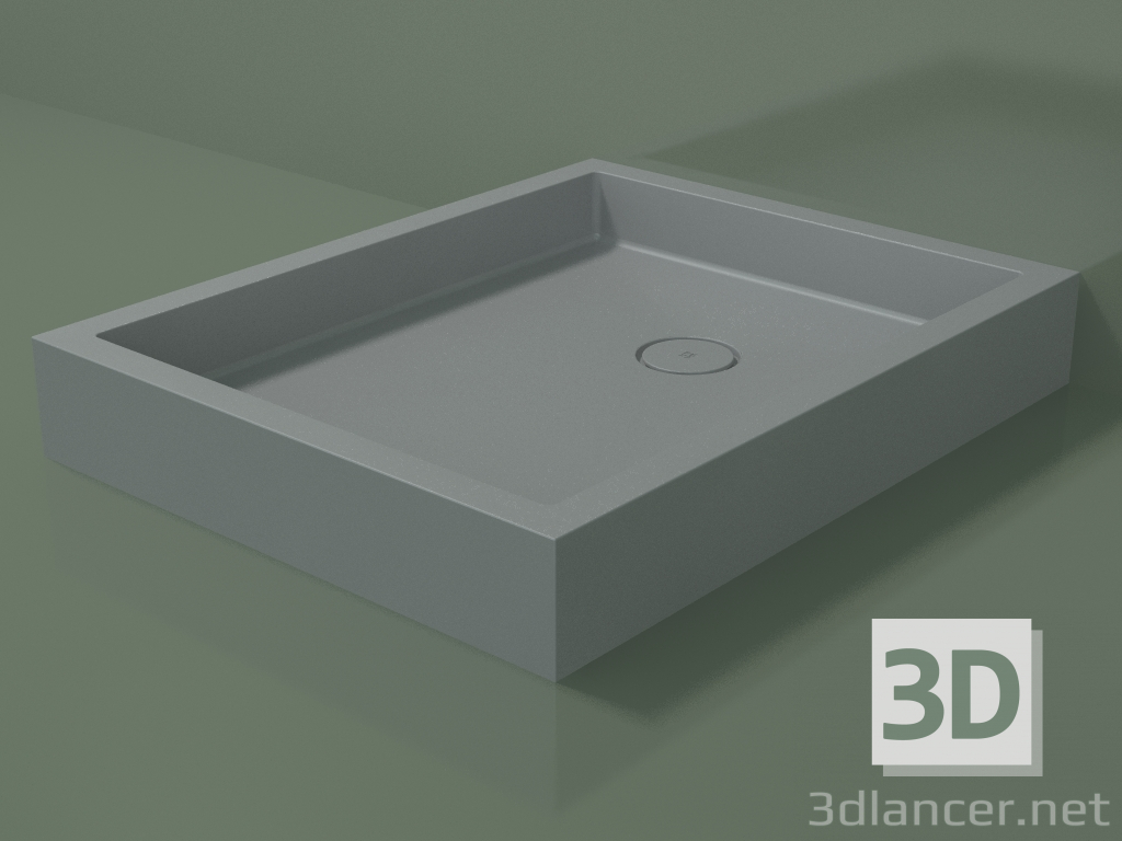 Modelo 3d Base de duche Alto (30UA0147, Cinza Prateado C35, 80x100 cm) - preview