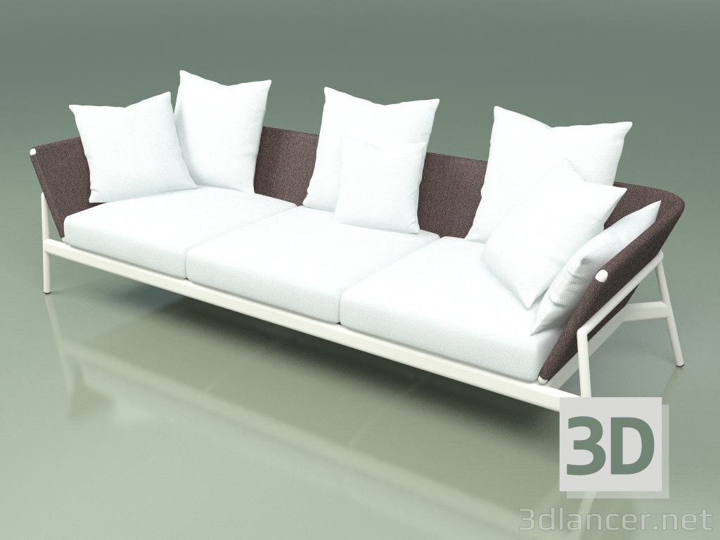 3D Modell Sofa 003 (Metallmilch, Batylinebraun) - Vorschau